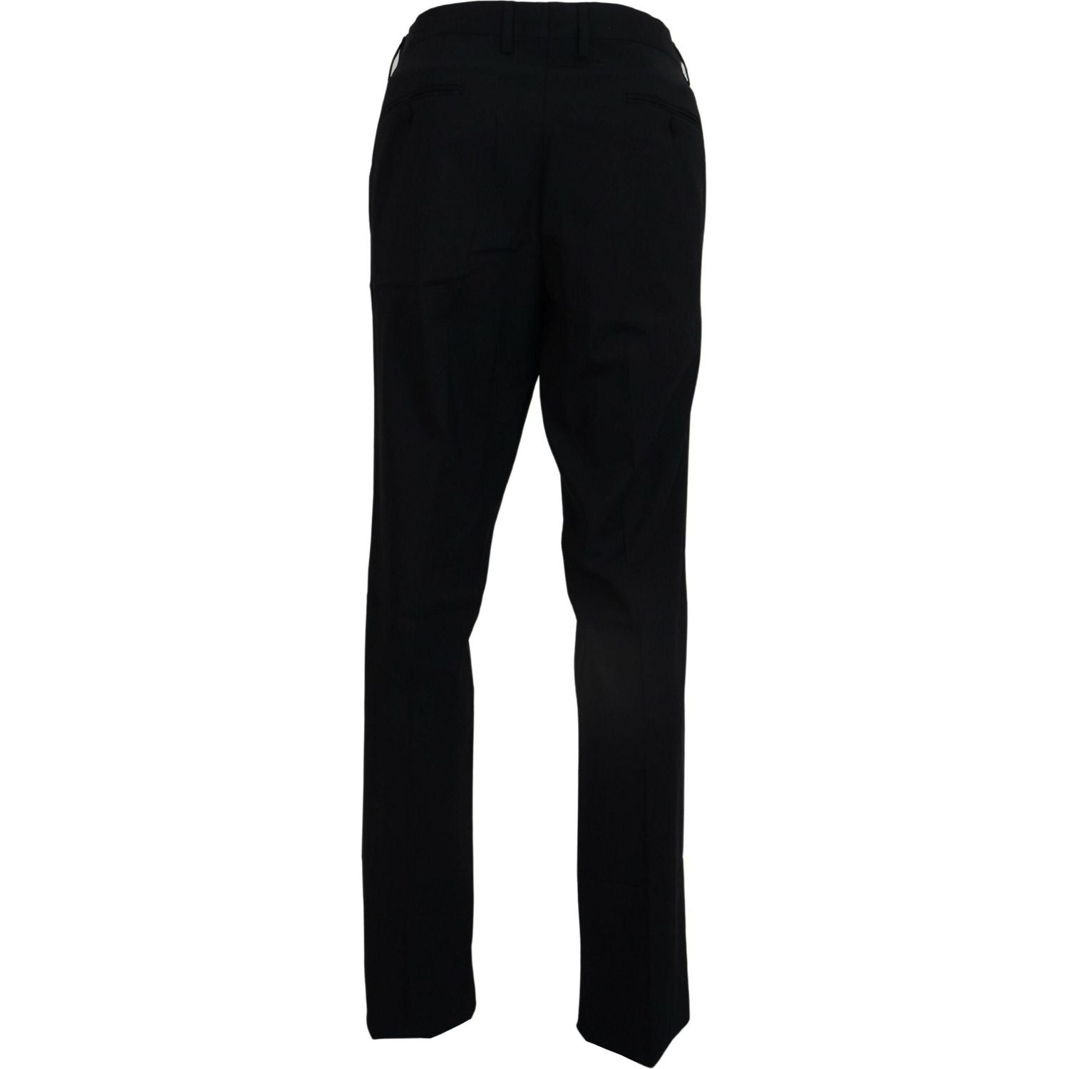 Dolce & Gabbana Black Wool Stretch Dress Formal Slim Fit Pant