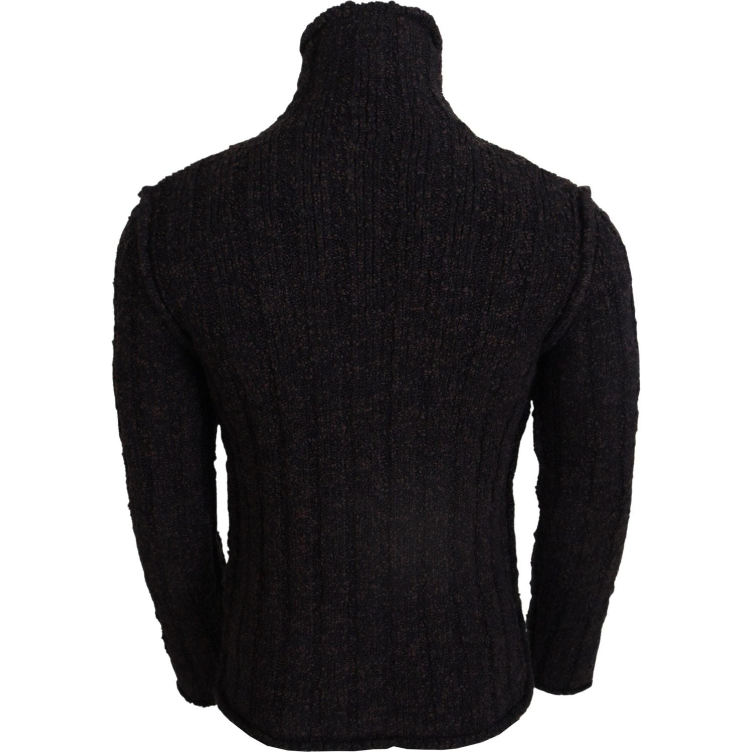 Dolce & Gabbana Brown Wool Knit Turtleneck Pullover Sweater