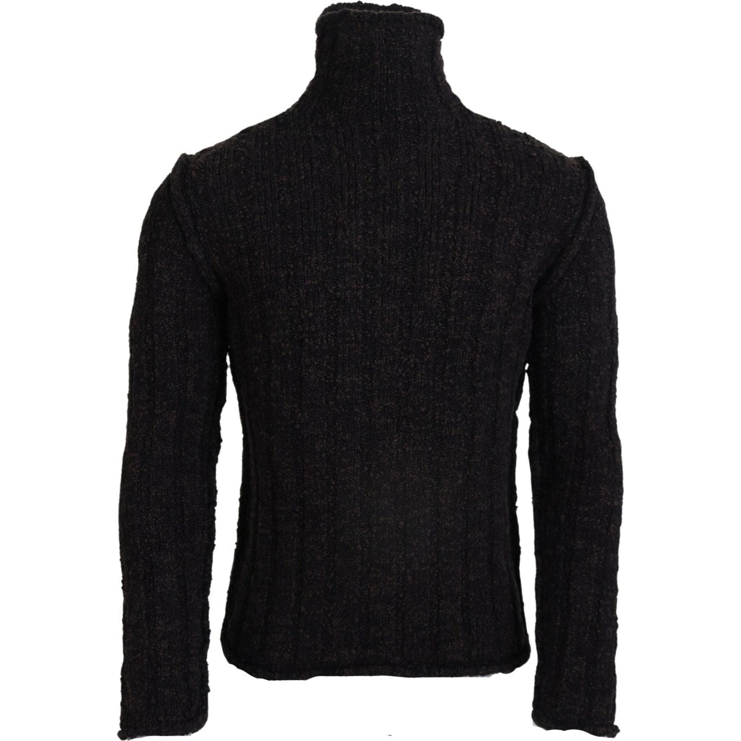 Dolce & Gabbana Brown Wool Knit Turtleneck Pullover Sweater