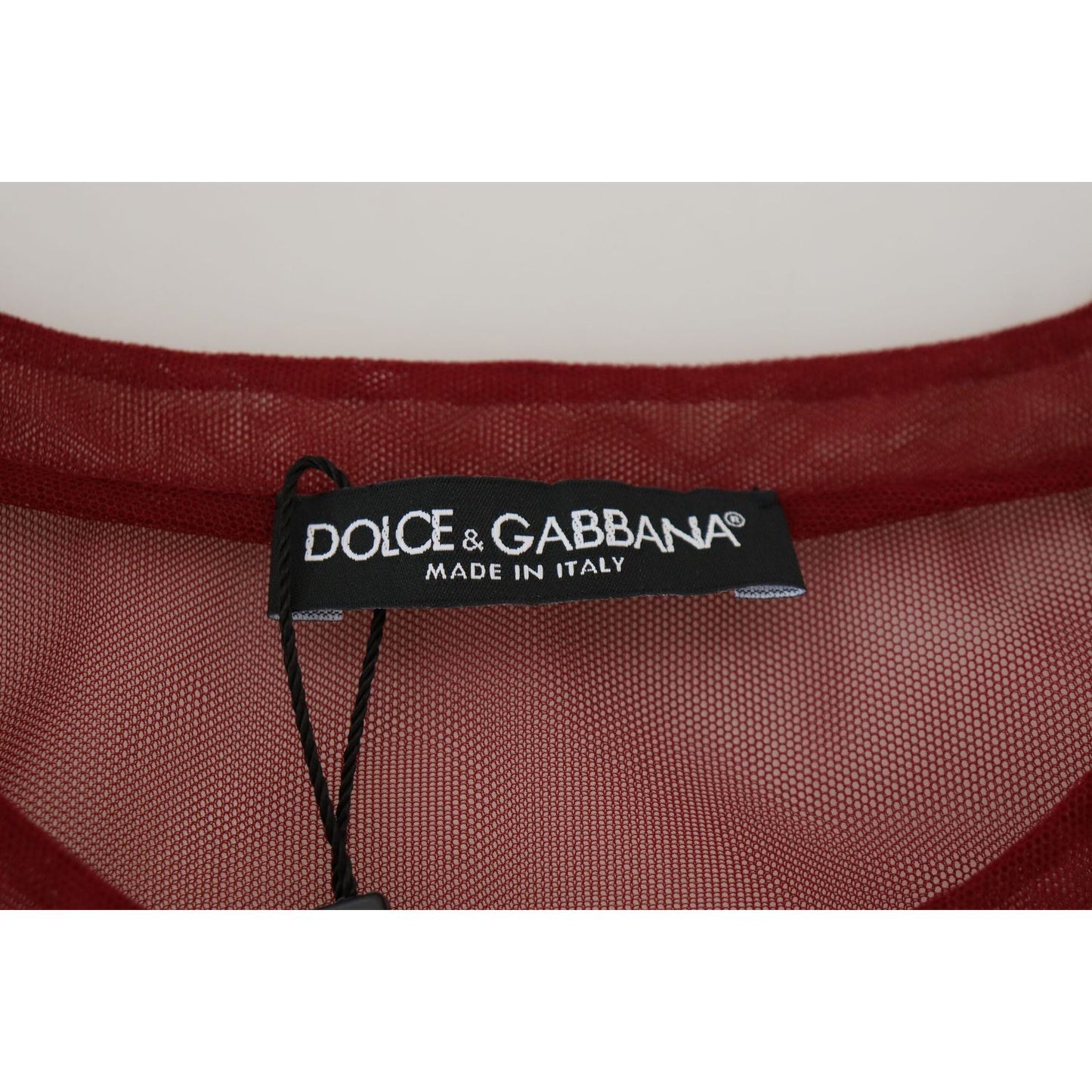 Dolce & Gabbana Maroon Nylon Two Layer Shift Mini Dress
