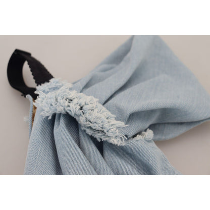 Dolce & Gabbana Two Tone Blue Patchwork Denim Mini Dress