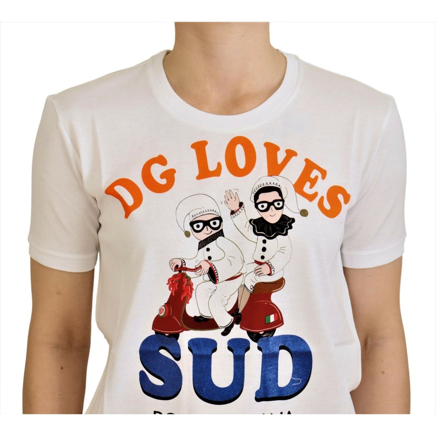Dolce & Gabbana White Cotton DG Loves SUD T-shirt