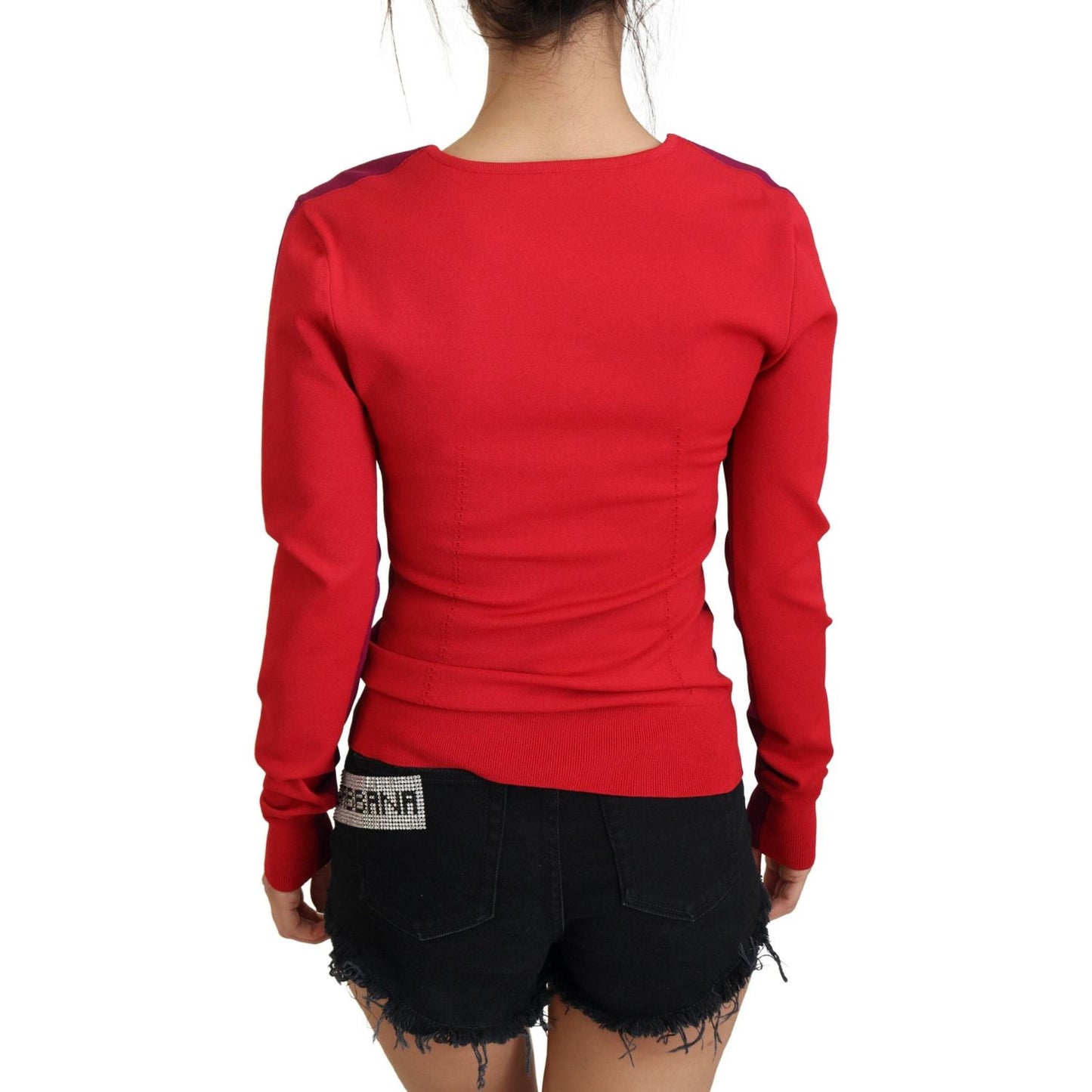 Dolce & Gabbana Multicolor Viscose Square Neck Pullover Sweater