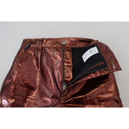 Dolce & Gabbana Metallic Bronze High Waist Skinny Jeans