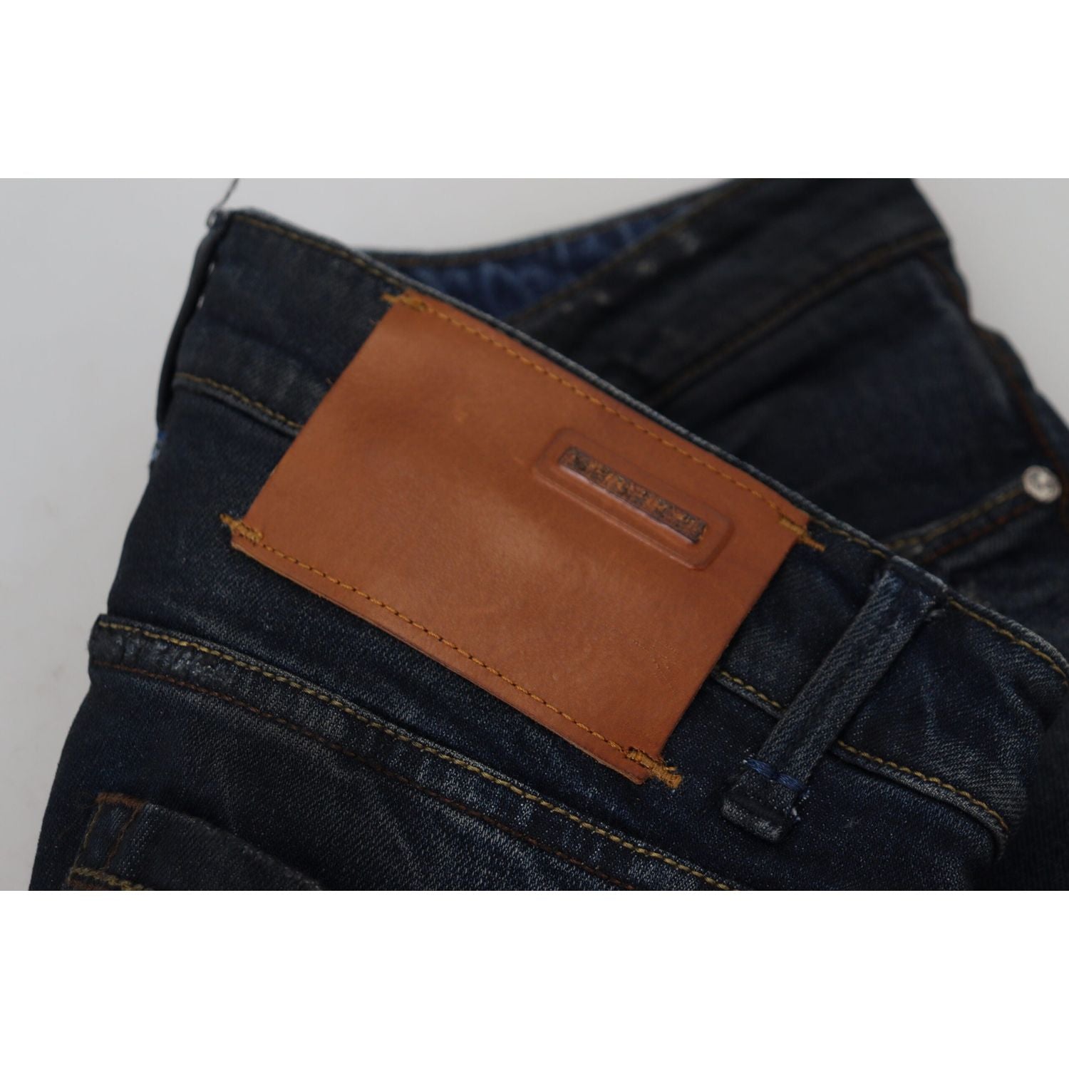 Acht Blue Cotton Low Waist Slim Fit Women Casual Jeans