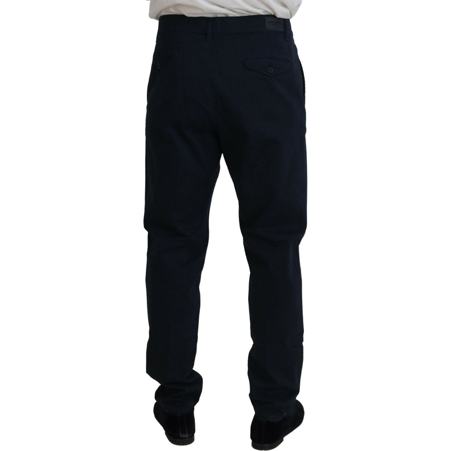 Dolce & Gabbana Blue Cotton Dress Formal Men Pants