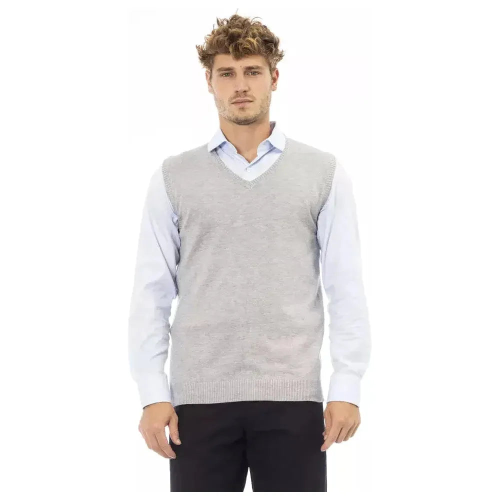 Alpha Studio Gray Viscose Men's Jacket