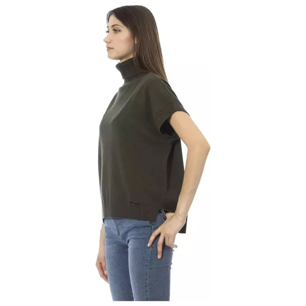 Baldinini Trend Green Wool Women Sweater
