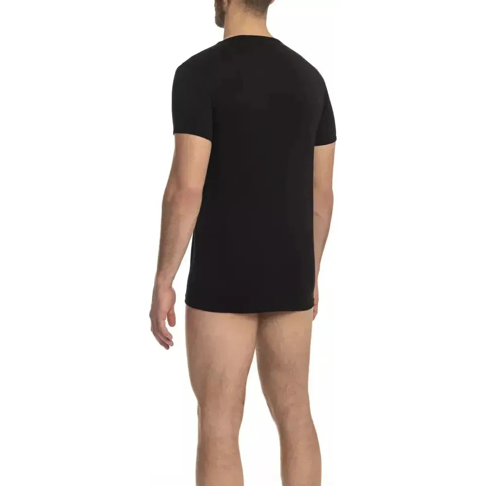 Cavalli Class Black Cotton T-Shirt