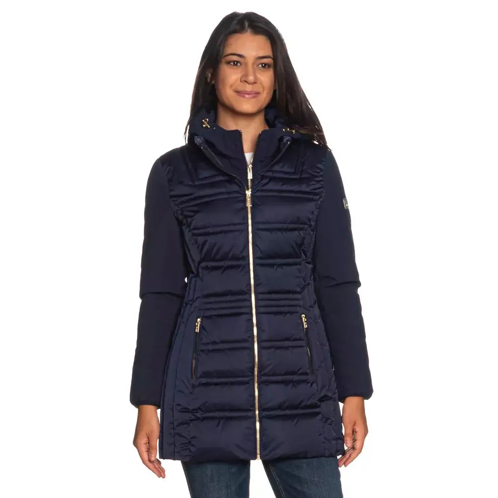 Yes Zee Blue Polyester Women's Jacket