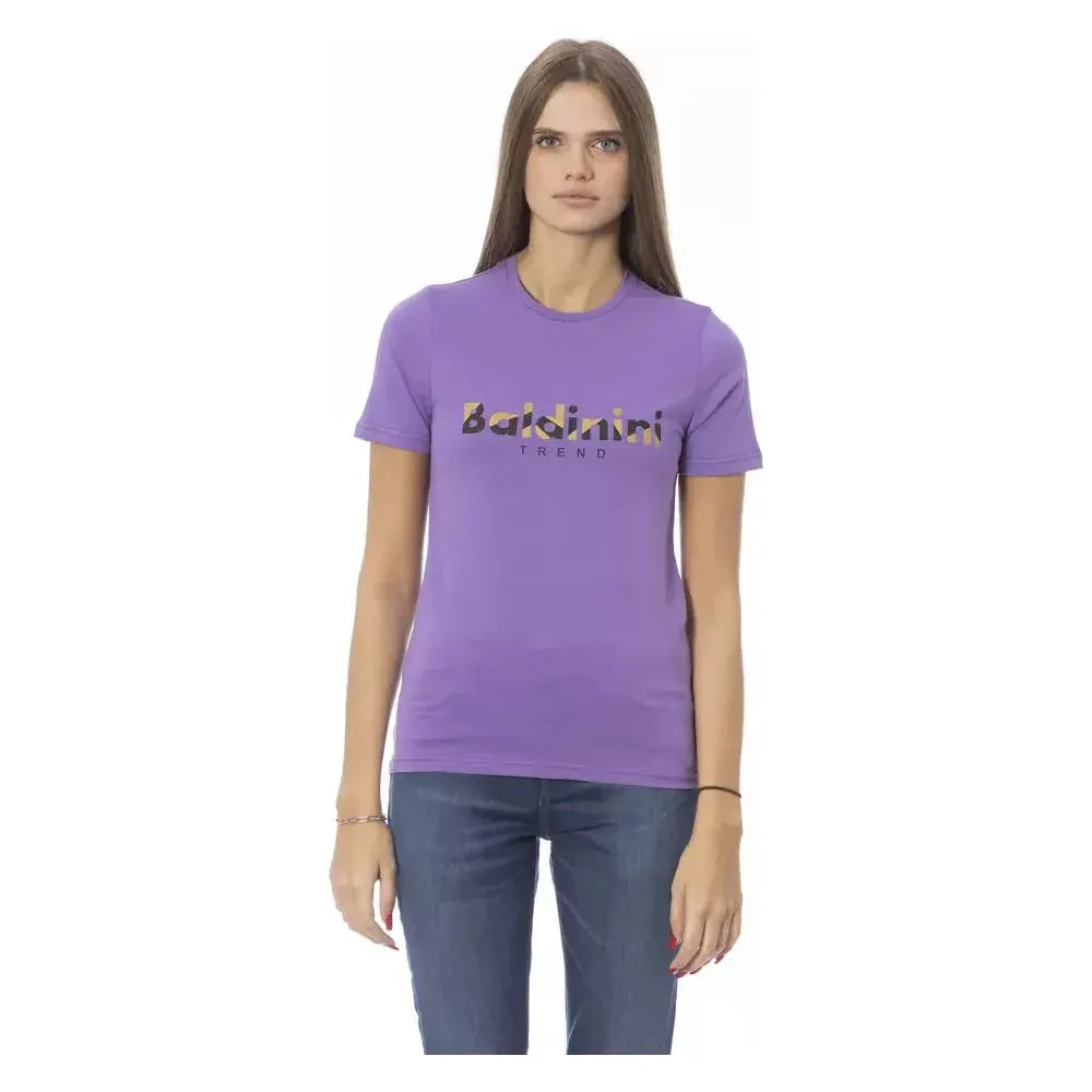 Baldinini Trend Purple Cotton T-Shirt