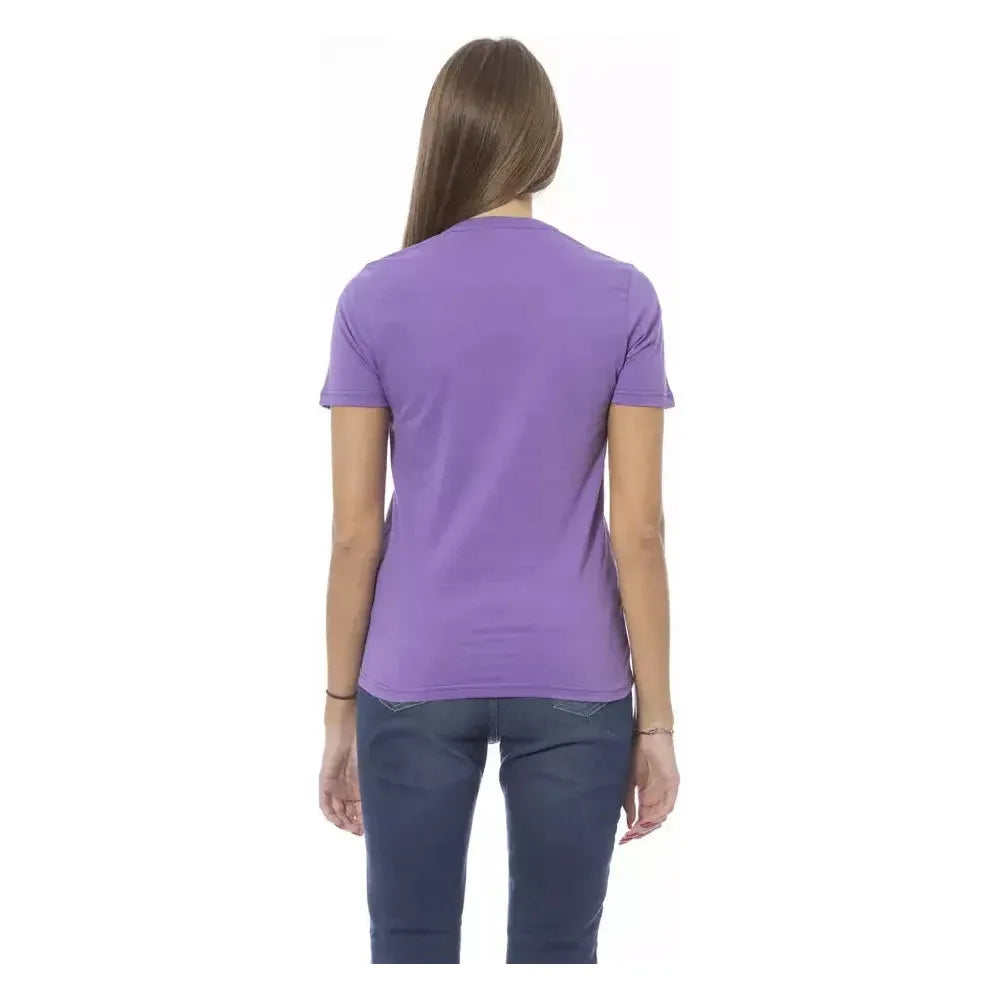 Baldinini Trend Purple Cotton T-Shirt