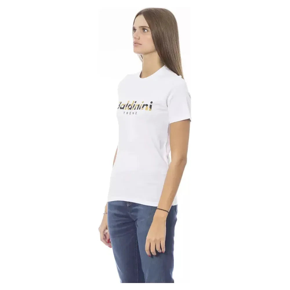 Baldinini Trend White Cotton T-Shirt