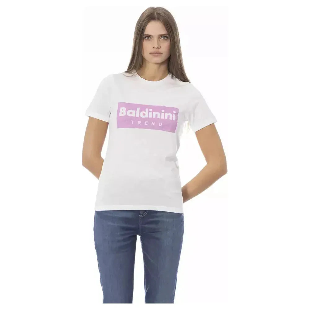Baldinini Trend White Cotton T-Shirt