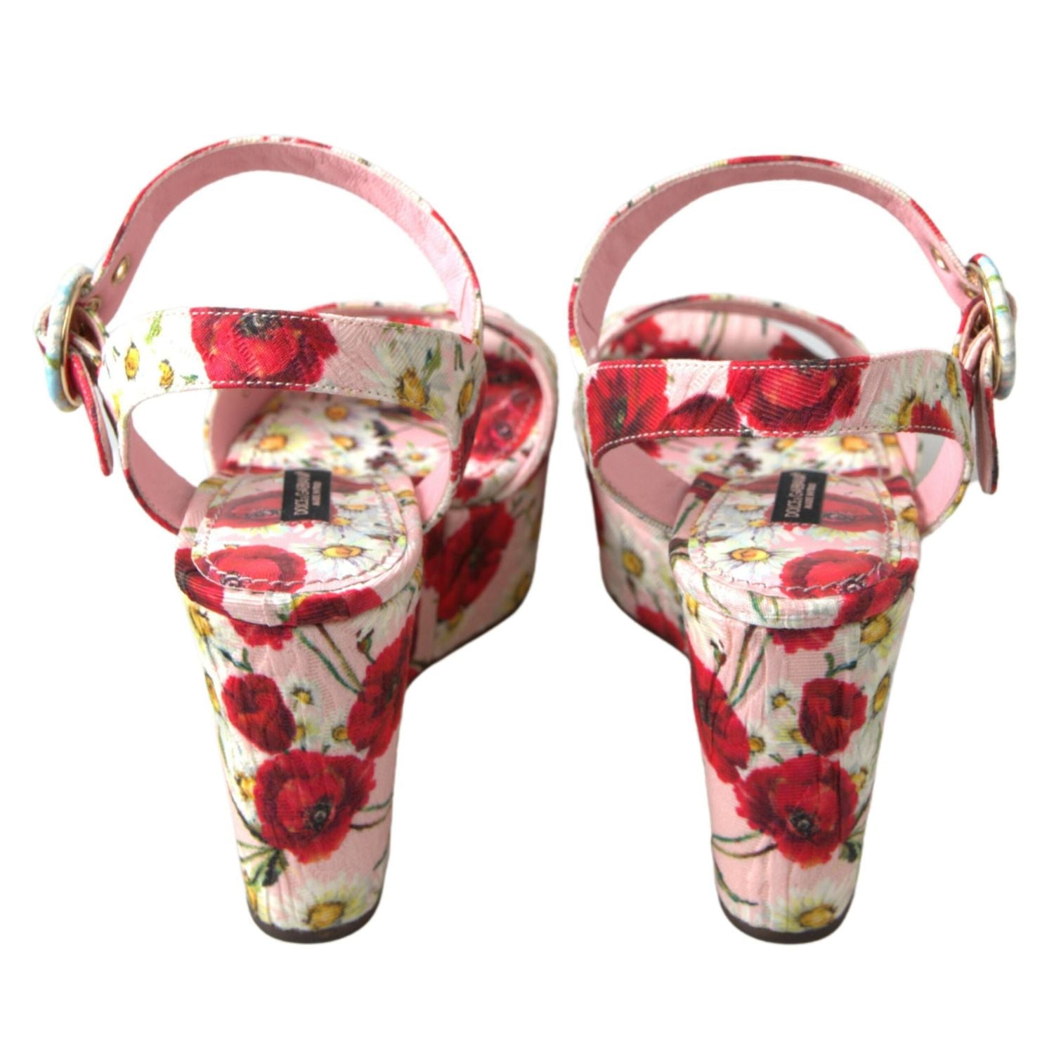 Dolce & Gabbana Multicolor floral print Wedges Floral Ankle Strap Sandals
