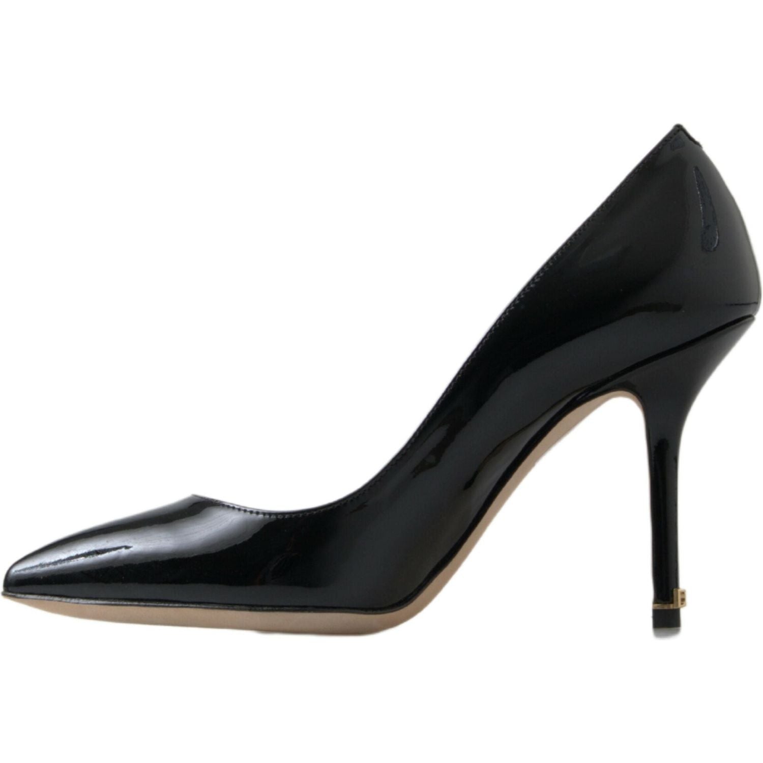 Dolce & Gabbana Black Patent Leather High Heels Pumps Shoes