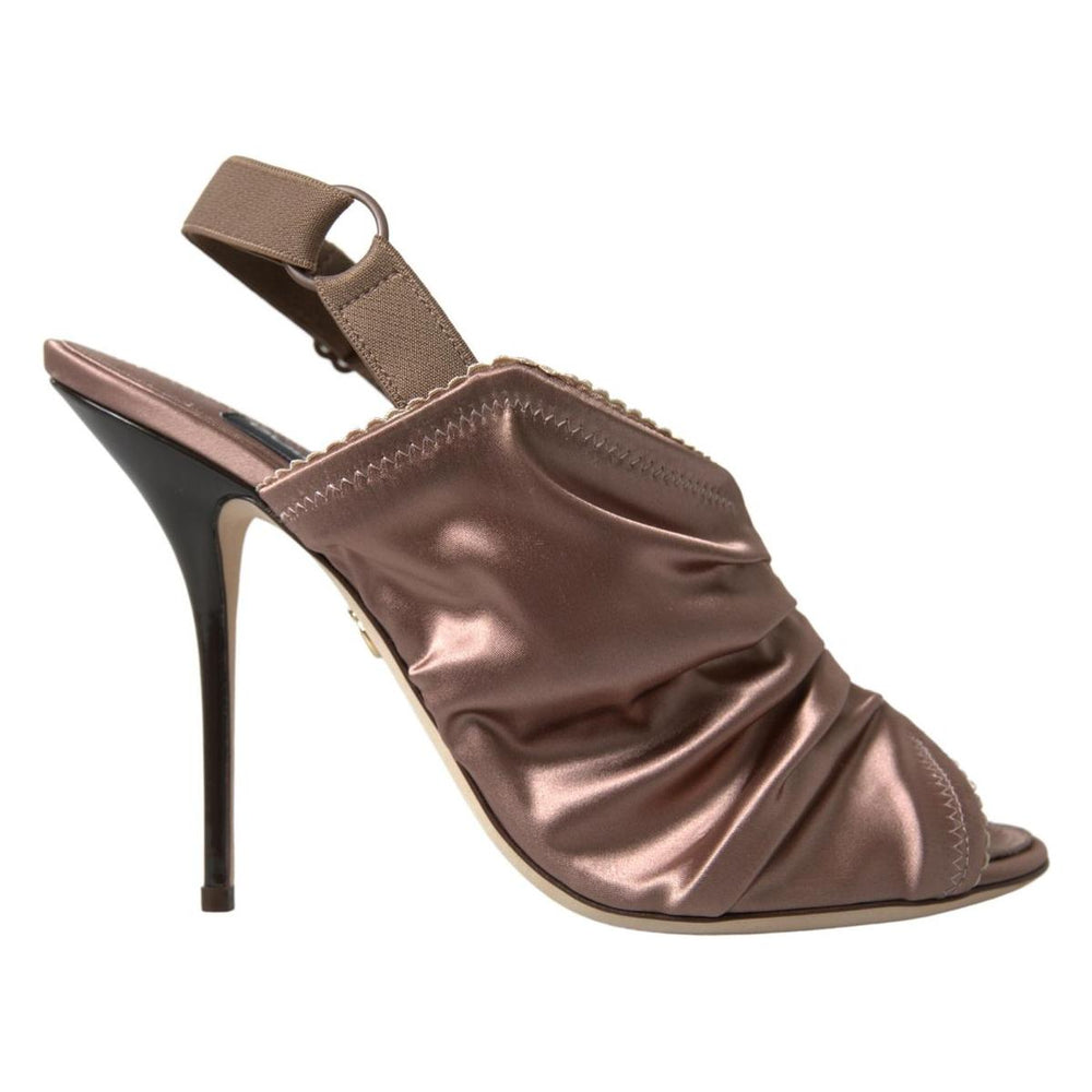 Dolce & Gabbana Light brown Slingback Corset Style Fastening stiletto heels LA10272-39