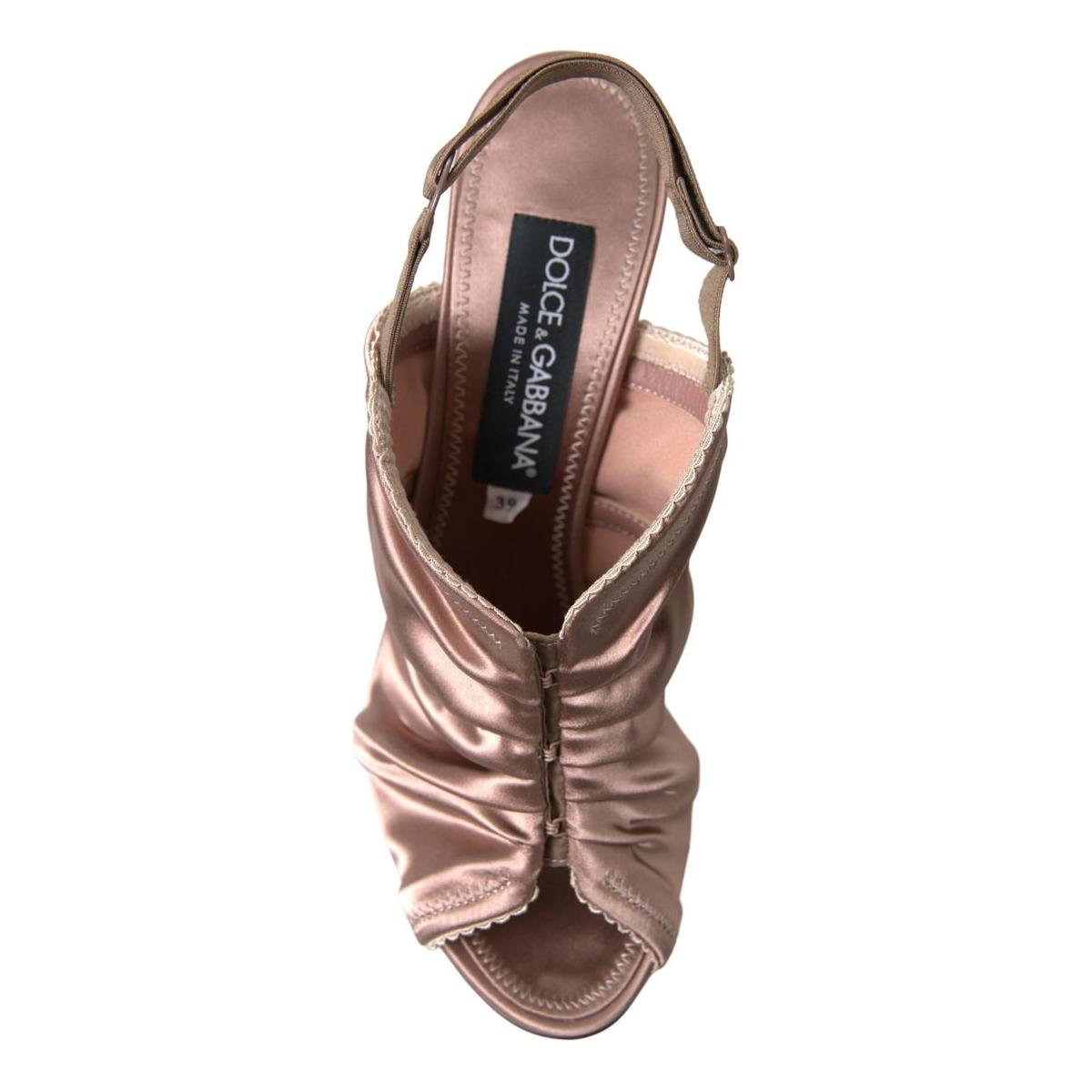 Dolce & Gabbana Light brown Slingback Corset Style Fastening stiletto heels LA10272-39
