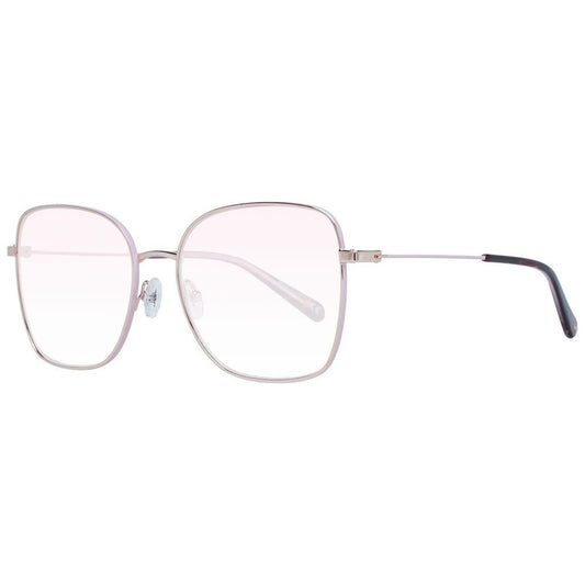 Alt Tag: Square metal frame eyeglasses with thin temples and clear lenses, showcasing a minimalist design on a white background.