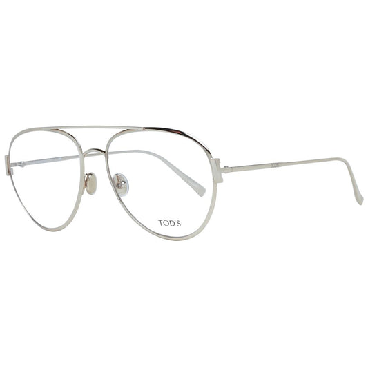 Tod's Gold Women Glasses Frame with gold metal aviator design and demo plastic lenses.