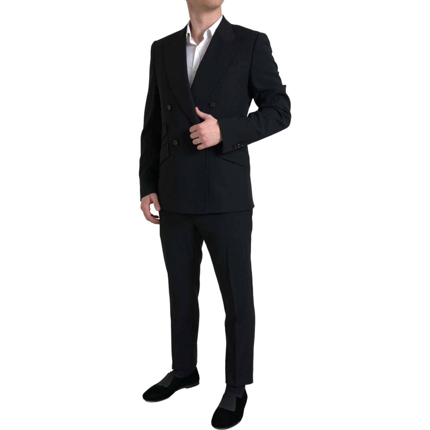 Dolce & Gabbana Black 2 Piece Double Breasted SICILIA Suit