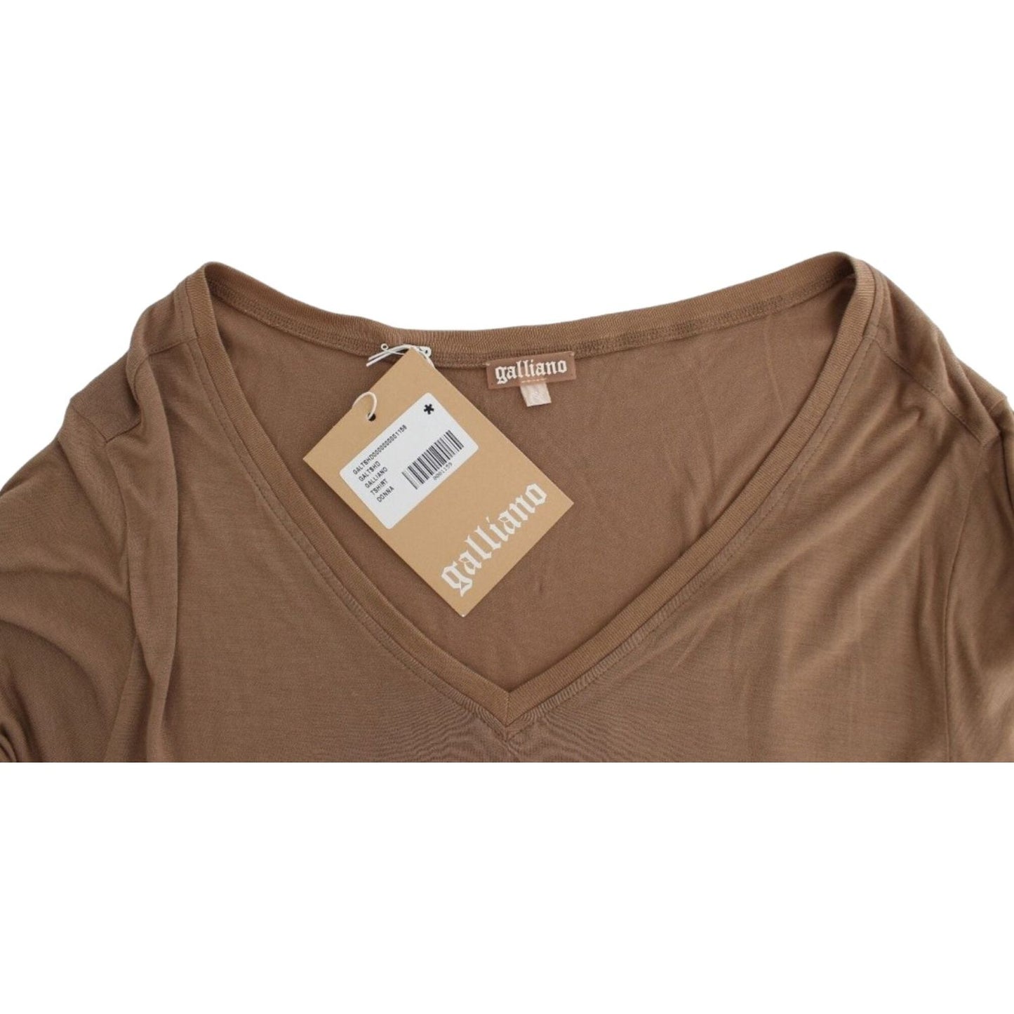 John Galliano Brown shortsleeved top SIG11885-1