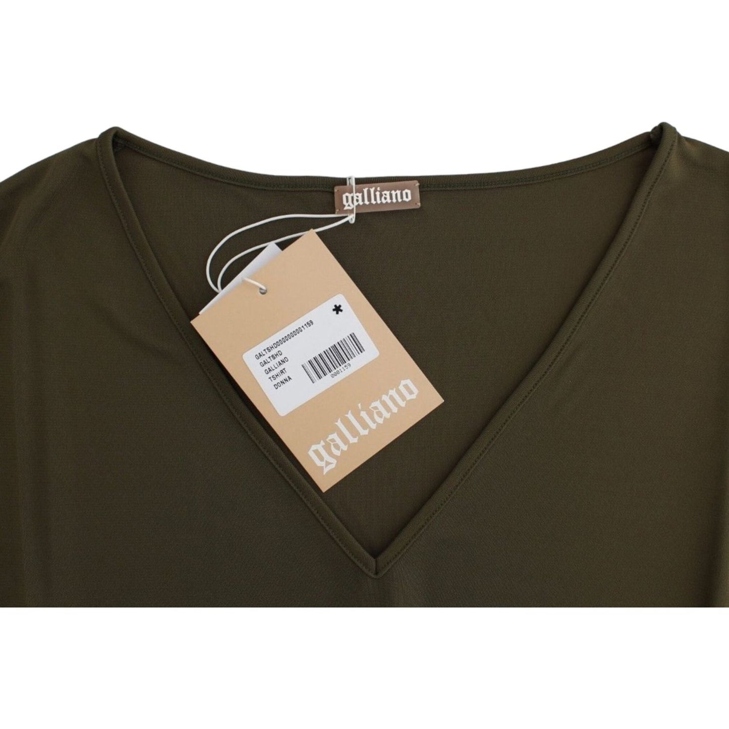 John Galliano Green shortsleeved blouse top