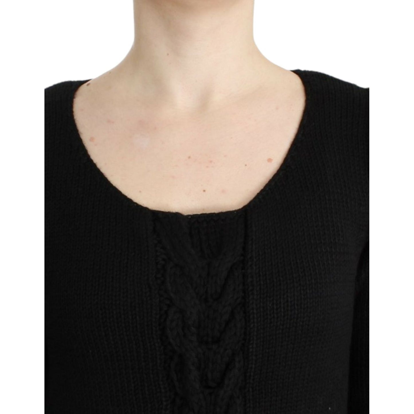 Cavalli Black knitted wool sweater