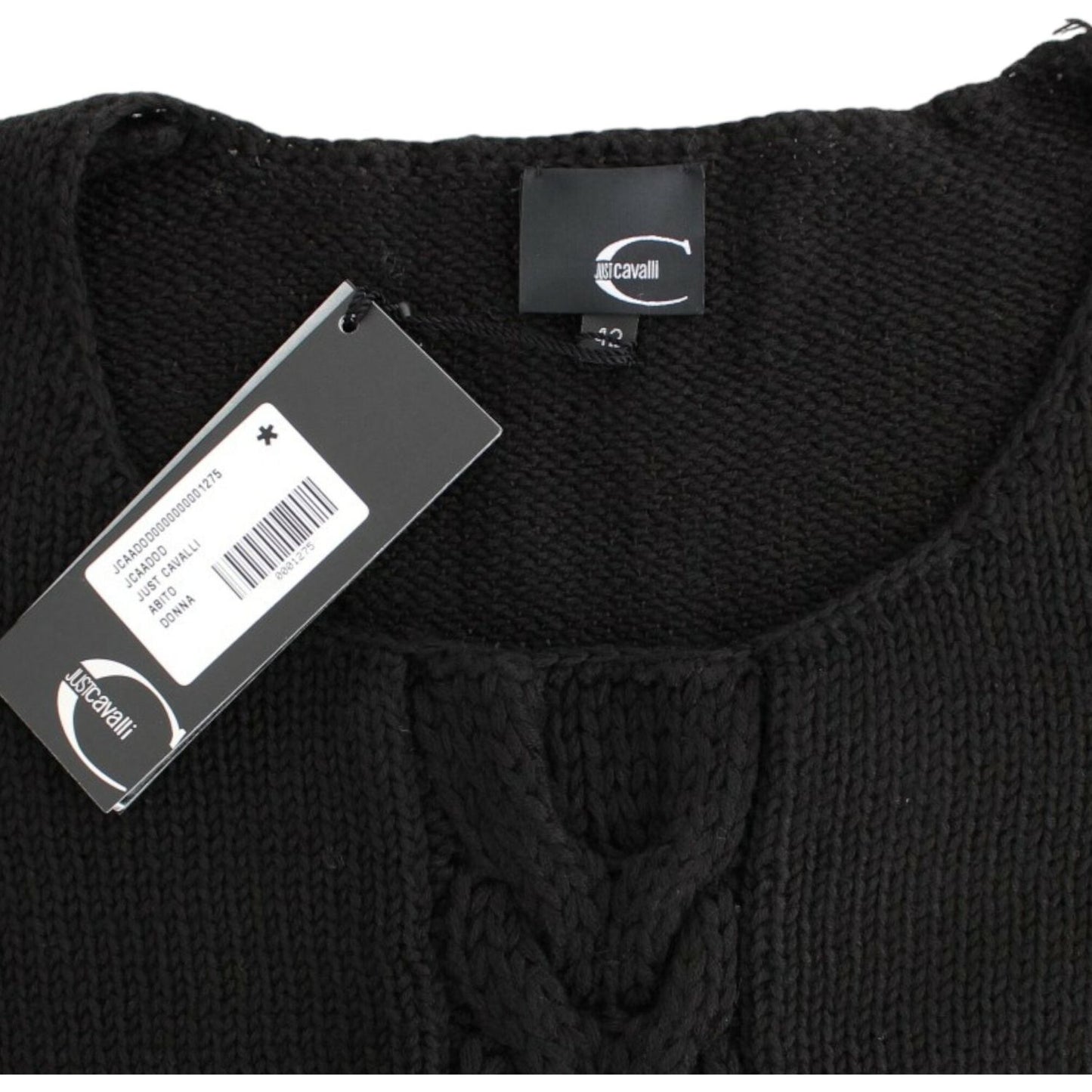 Cavalli Black knitted wool sweater