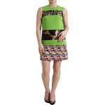 Dolce & Gabbana Chic Apple Green Shift Dress Dolce & Gabbana Dark Khaki