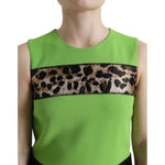 Dolce & Gabbana Chic Apple Green Shift Dress Dolce & Gabbana Olive Drab