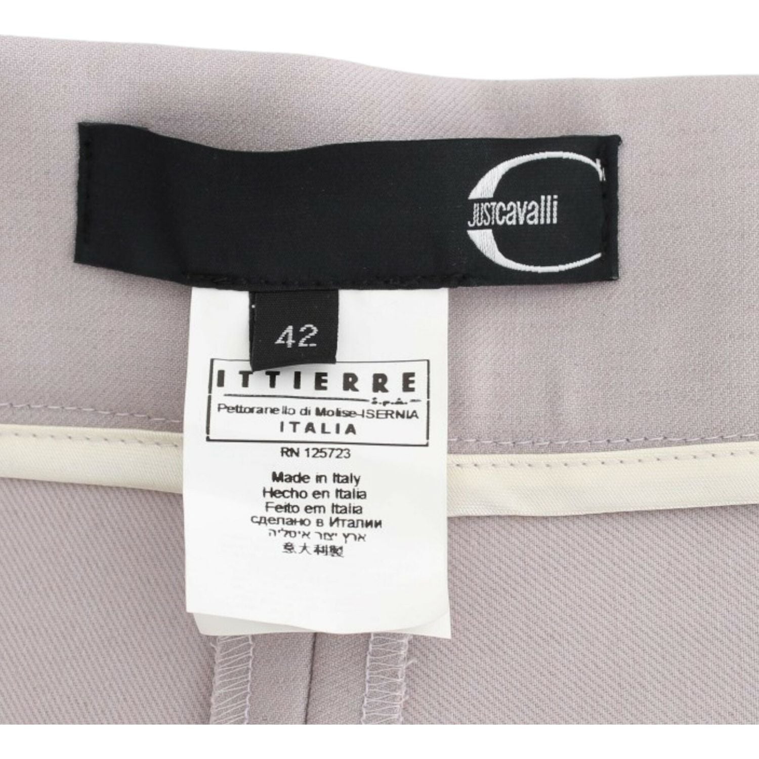 Cavalli Gray high waist pants