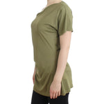 Cavalli Elegant Green Jersey Blouse with Gold Accents Cavalli Dim Gray