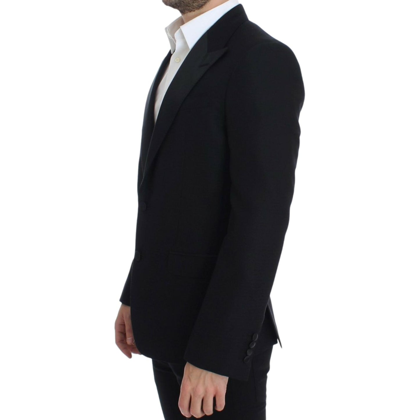 Dolce & Gabbana Black wool silk SICILIA blazer