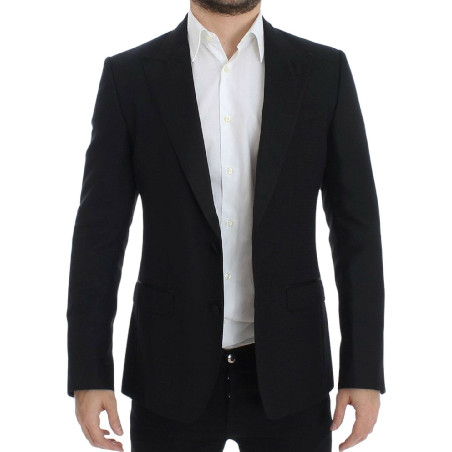 Dolce & Gabbana Black wool silk SICILIA blazer
