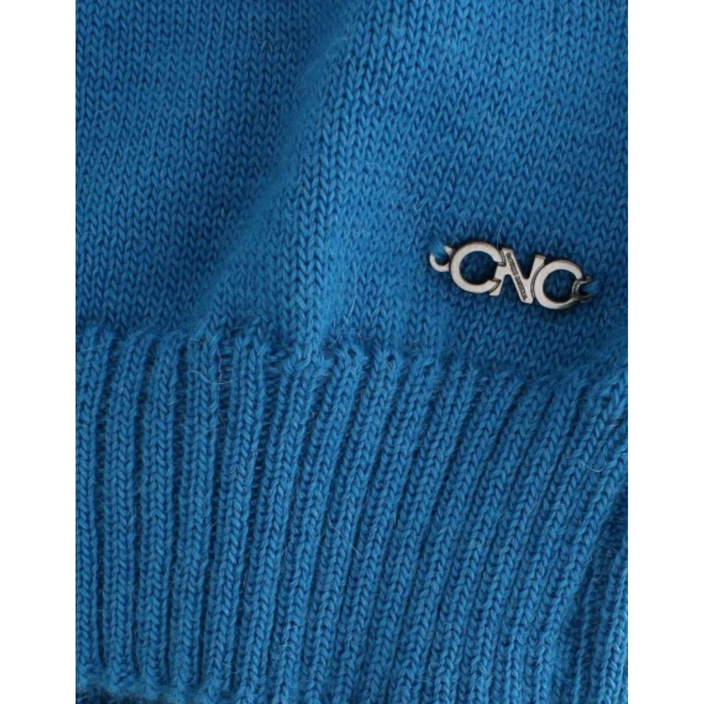 Costume National Blue knitted scoopneck sweater