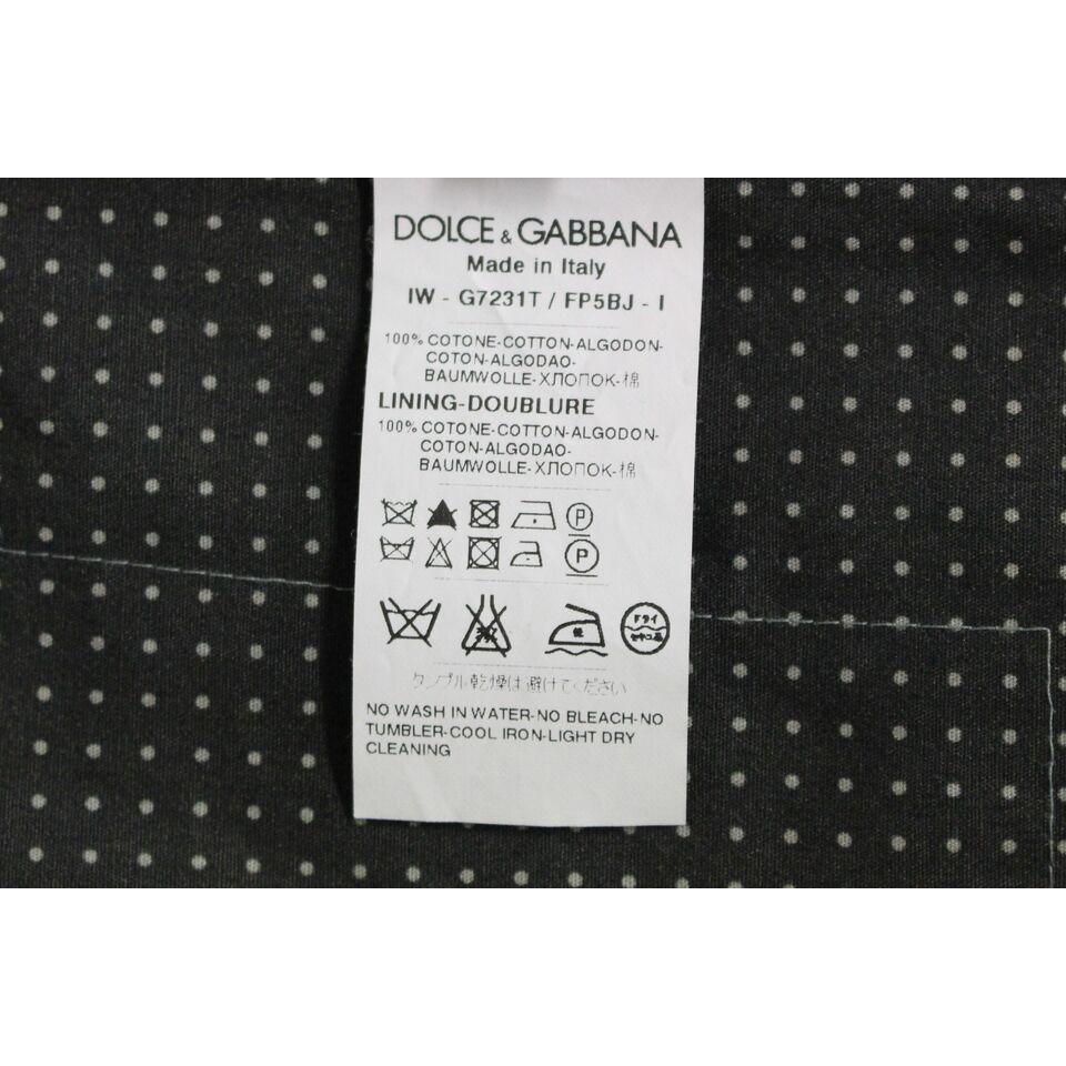 Dolce & Gabbana Gray Polka Dot Dress Vest Gilet Weste