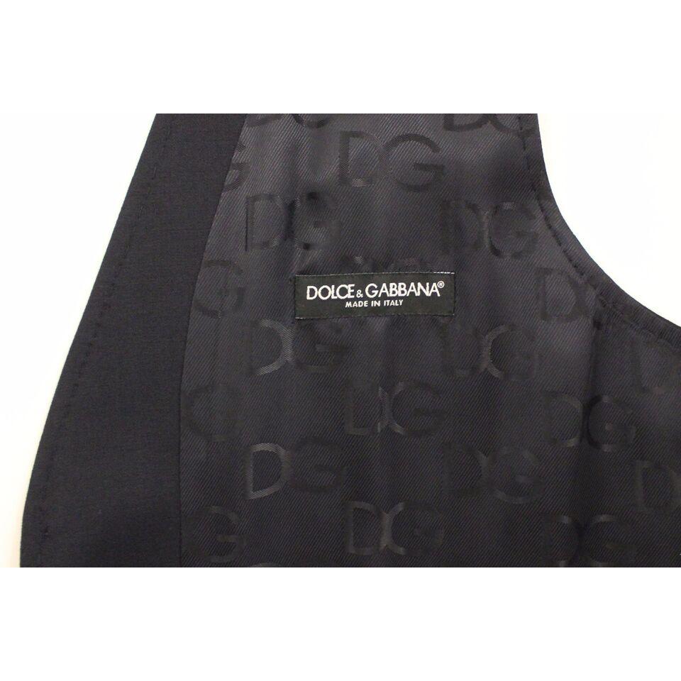 Dolce & Gabbana Blue Cotton Stretch Dress Vest Blazer