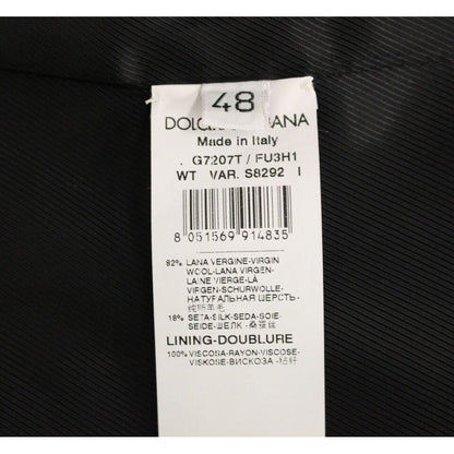 Dolce & Gabbana Gray Wool Silk Dress Vest Gilet Weste