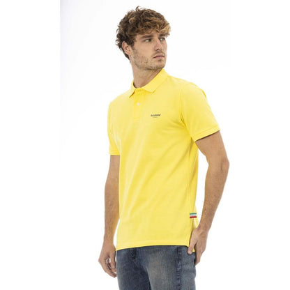 Baldinini Trend Yellow Cotton Men Polo Shirt