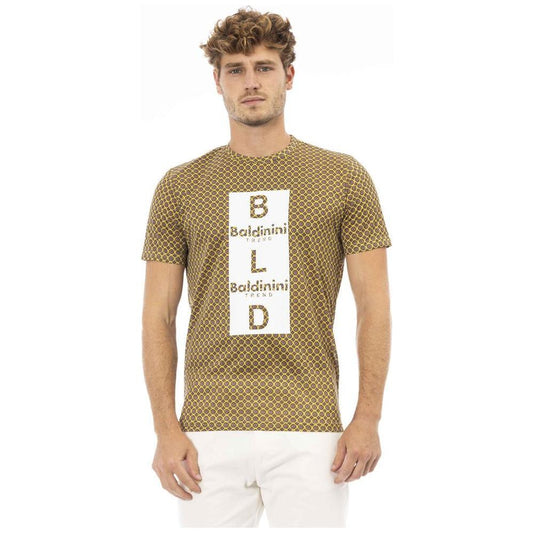 Baldinini Trend Yellow Cotton Men T-Shirt BA-23705-M