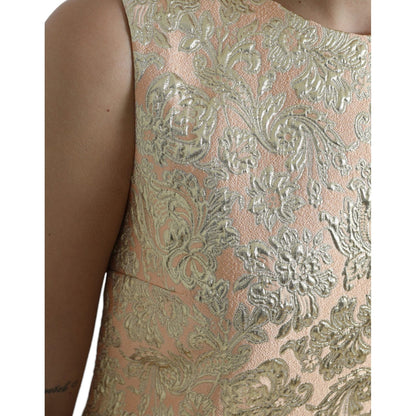 Dolce & Gabbana Metallic Floral Jacquard A-line Mini Dress