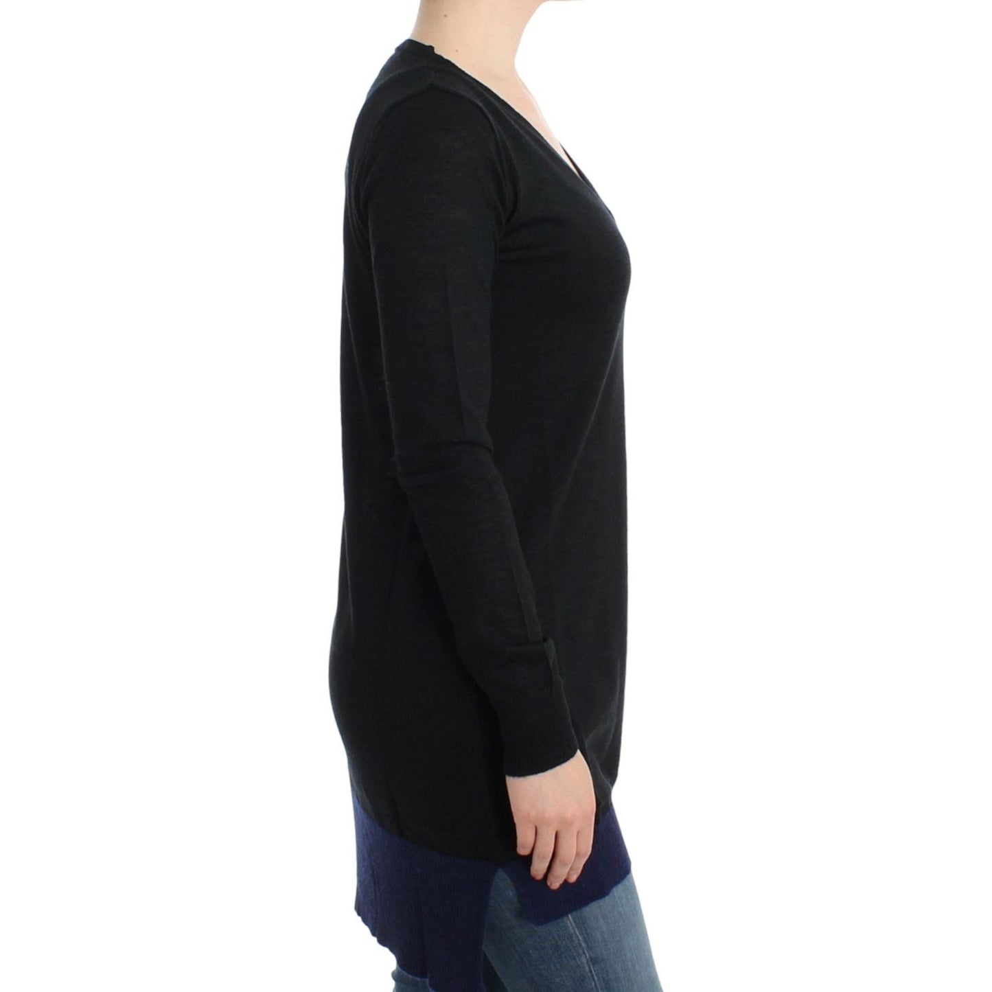 Costume National Black V-neck lightweight sweater
