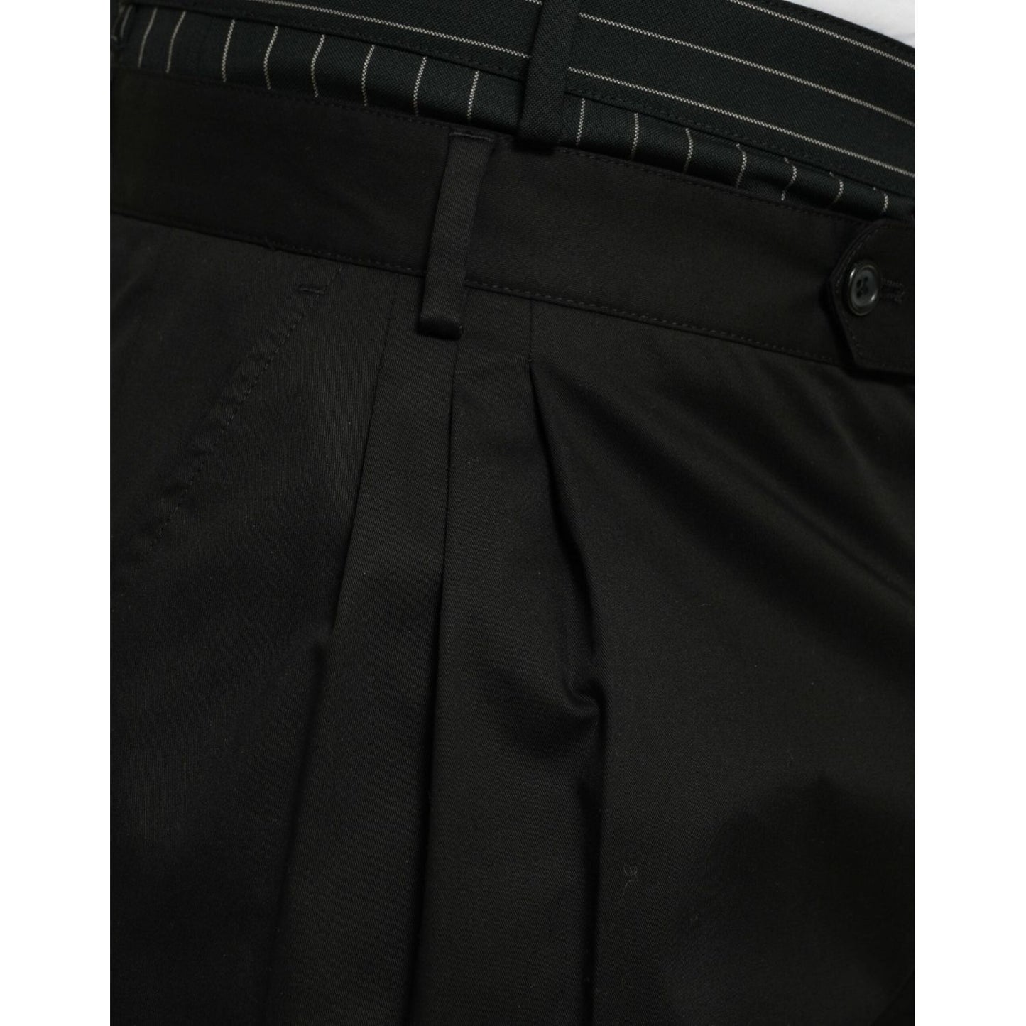 Dolce & Gabbana Black Cotton Stretch Cargo Bermuda Shorts