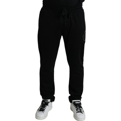 Dolce & Gabbana Black DG Logo Skinny Jogger Sweatpants Pants