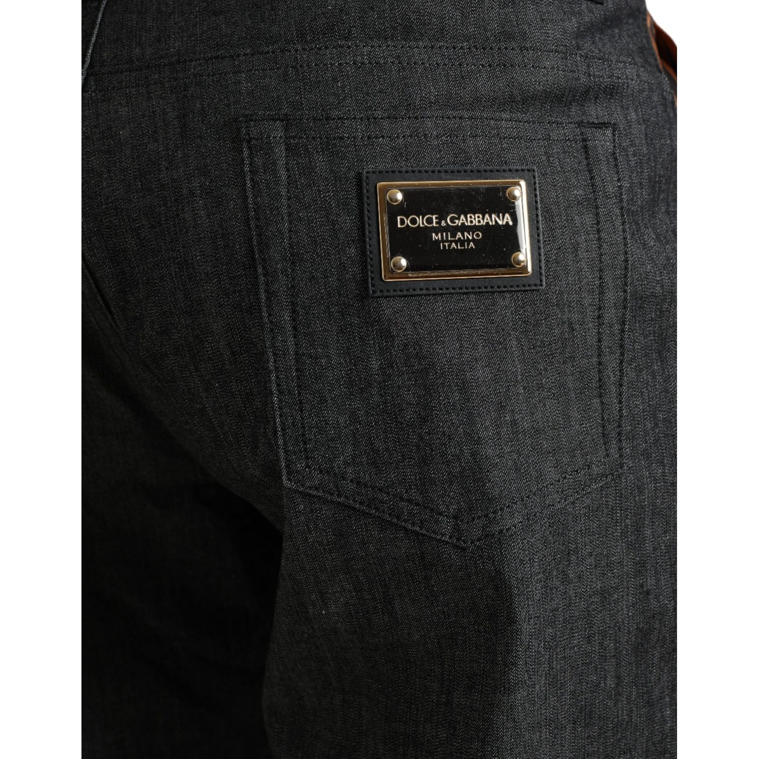 Dolce & Gabbana Multicolor Tiger Cotton Loose Denim Jeans