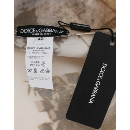 Dolce & Gabbana Brown Taormina silk blouse