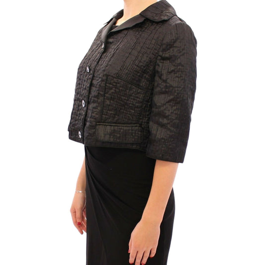 Dolce & Gabbana Black Short Bolero Shrug Jacket Coat