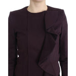GF Ferre Purple Ruched Jacket Coat Blazer Short Coats & Jackets