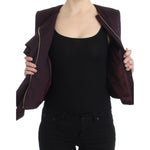 GF Ferre Purple Ruched Jacket Coat Blazer Short Coats & Jackets